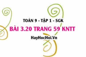 Bài 3.20 trang 59 Toán 9 tập 1 Kết nối tri thức